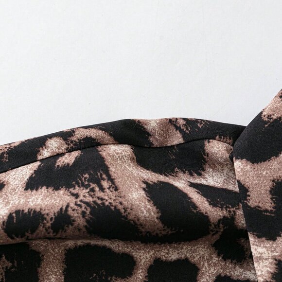 Multicolor Casual Women's Long Sleeve Polo Collar Blouse & Dress - Picture 5 of 6